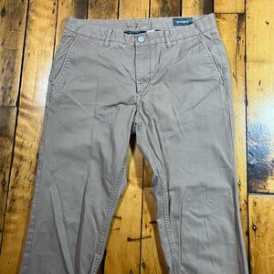 Bonobos Men’s 33x34 Slim Fit Chino Pants Khaki Straight Comfort Beige Tan